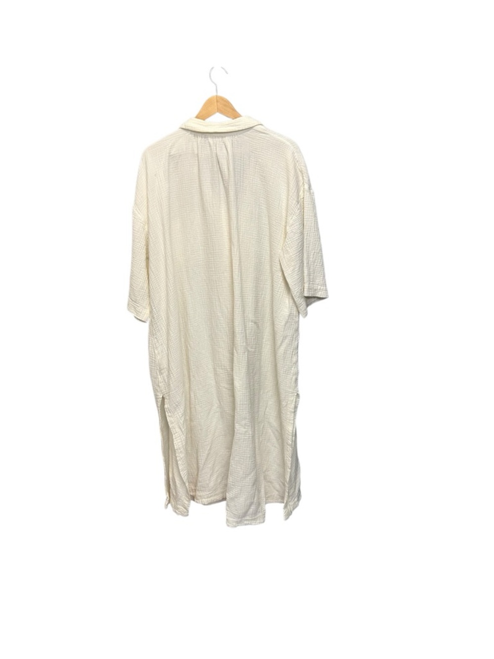 🧉Madewell Cream Textured Button-Front Dress - Picture 6 of 7